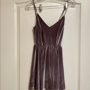 Purple velvet romper